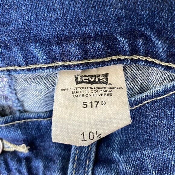 Levi’s Jeans Girls Blue Denim 517 Flare Y2K Vintage Stretch 5 Pockets 10 1/2 - Picture 9 of 9